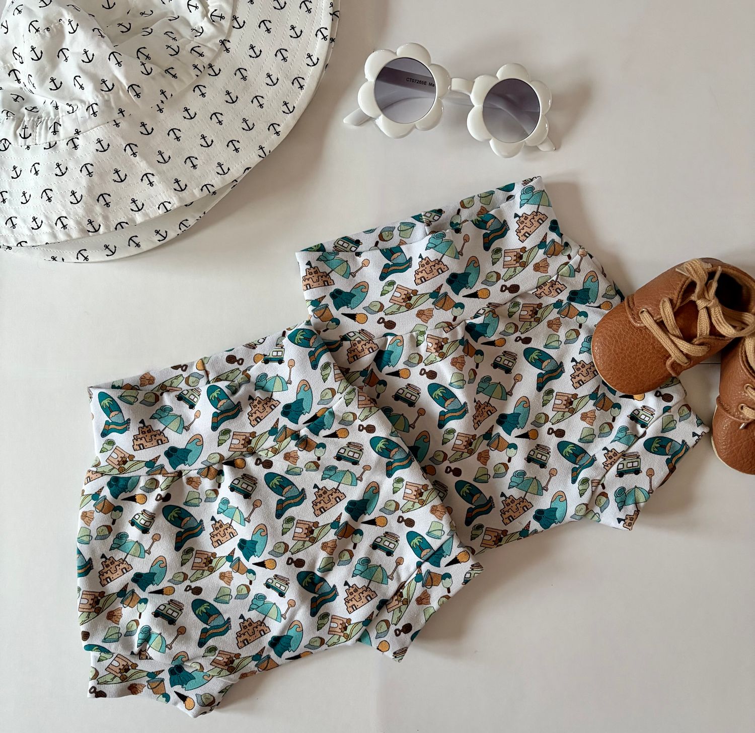 Coastal Breeze Summer Bummies - Aqua Beach Adventure