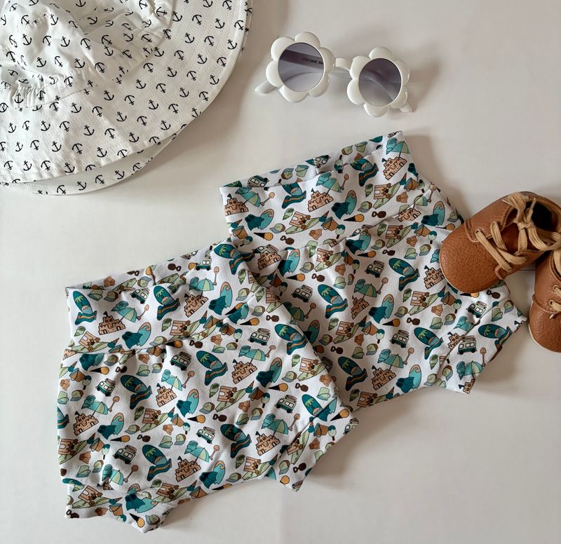 Coastal Breeze Summer Bummies - Aqua Beach Adventure