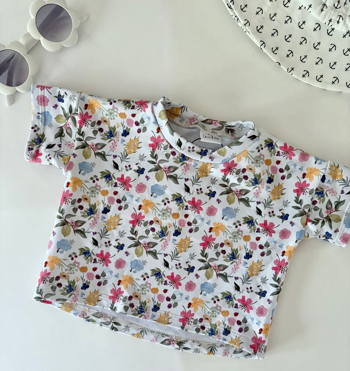 Coastal Breeze Oversized Tee - Summer Floral
