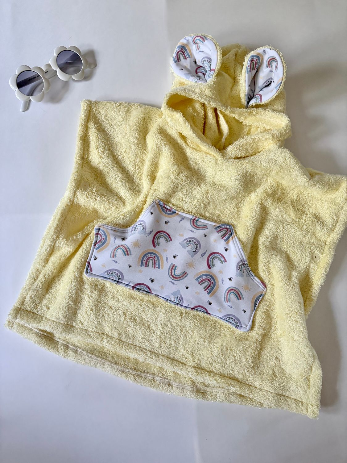 Seaside Hooded Beach/Bath Towel - Yellow, Bear Cub Accent Ears