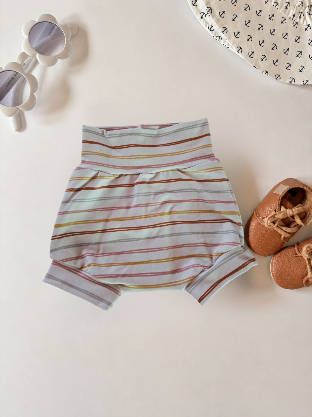Coastal Breeze Summer Bummies - Muted Stripes