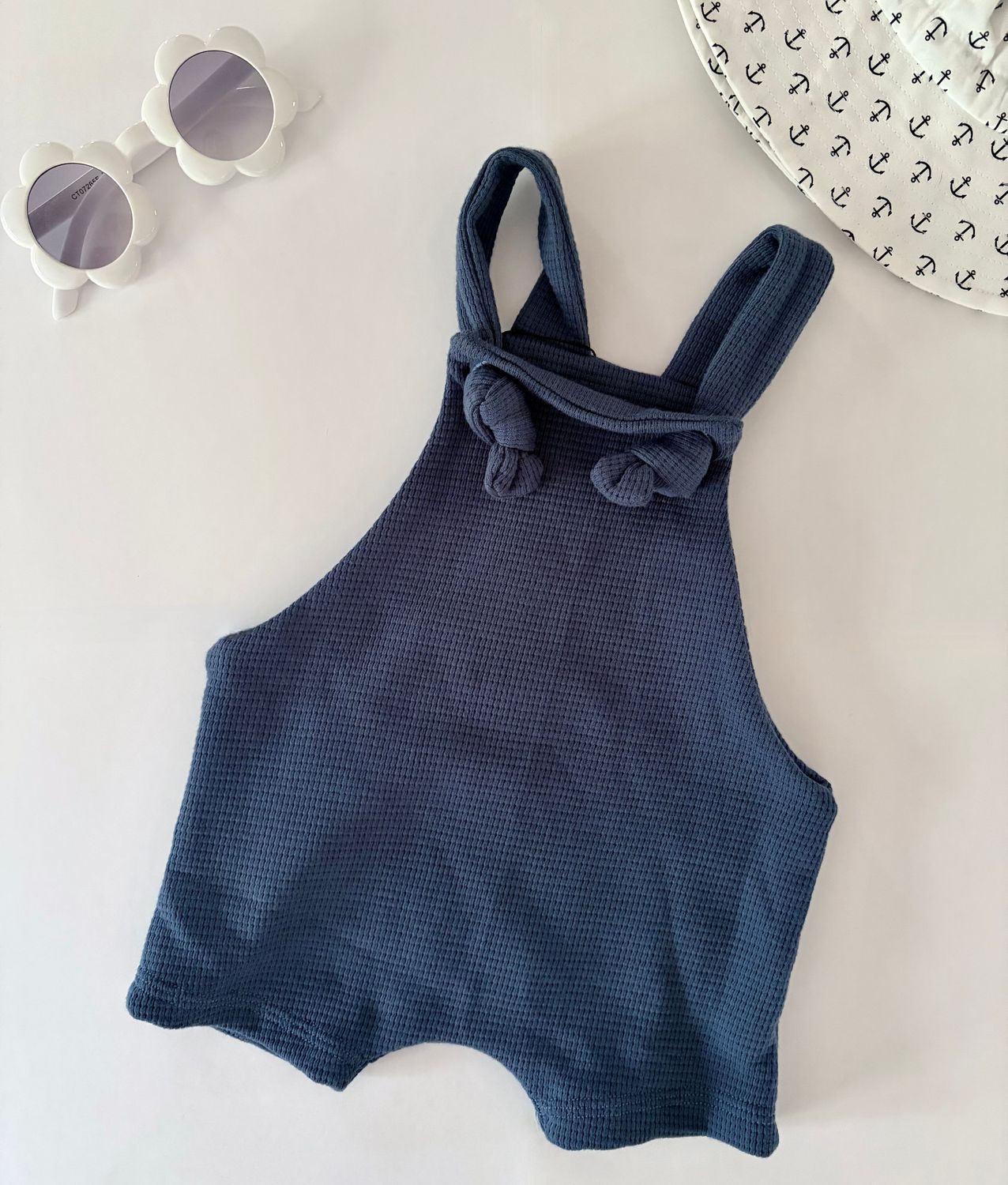 Summer Shorties - Denim Blue Waffle, Shorts version