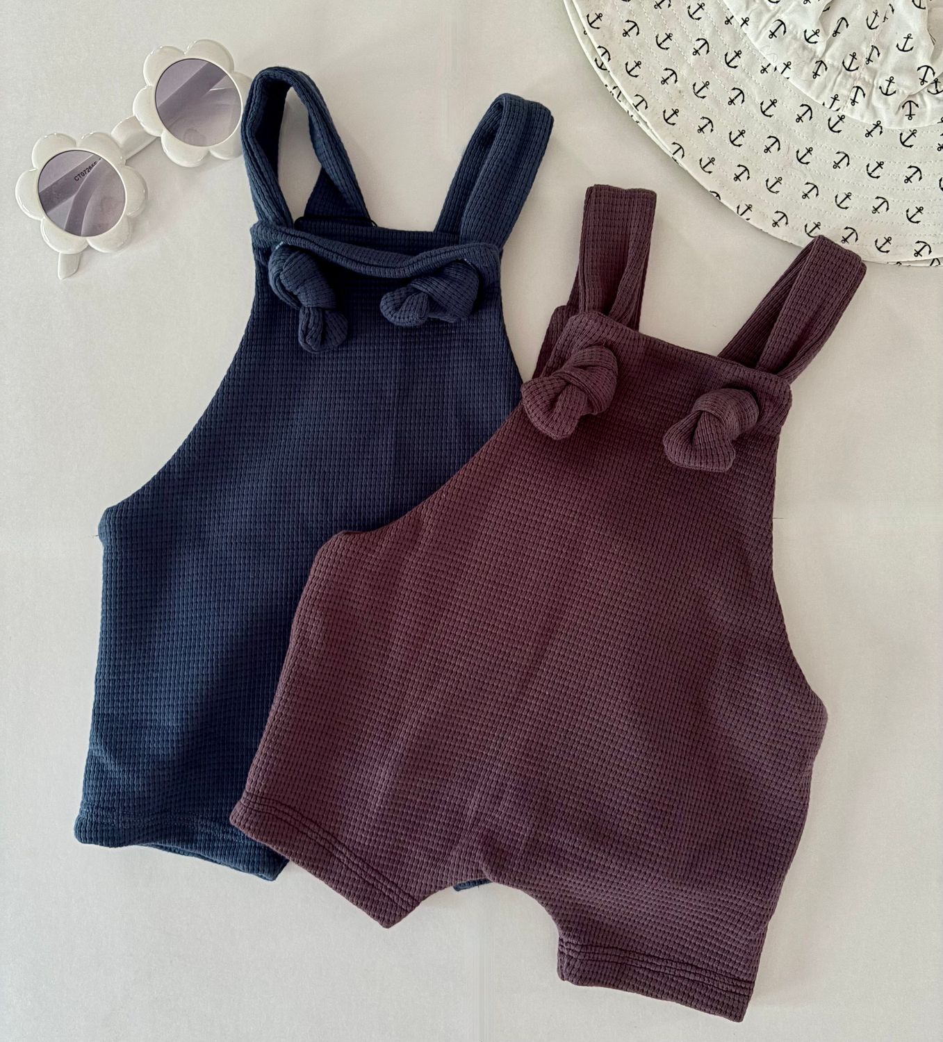 Summer Shorties - Plum Purple Waffle, Shorts version