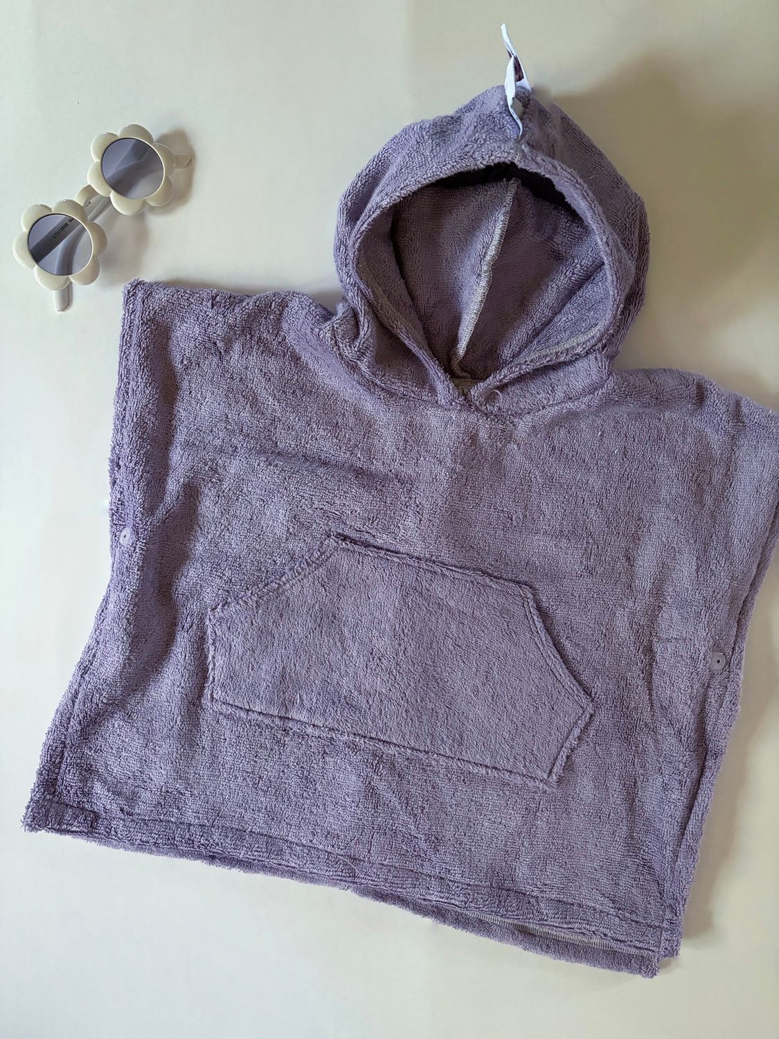 Seaside Hooded Beach/Bath Towel - Purple Dino Spikes Accents