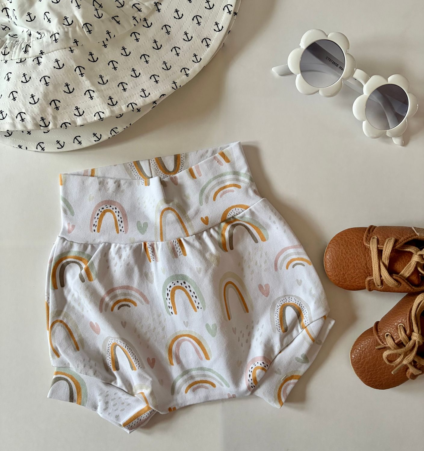 Coastal Breeze Summer Bummies - Pastel Rainbows