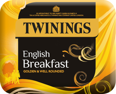 Twinings English Breakfast Schwarzer Tee mit Zucker Twinings English Breakfast Schwarzer Tee mit Zucker