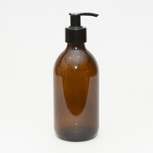 Amber 500ml Plastic Pump Bottle
