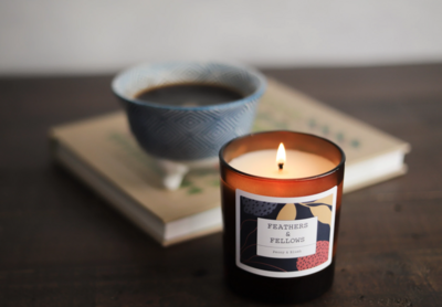 Peony + Blush Candle By Feathers And Fellows