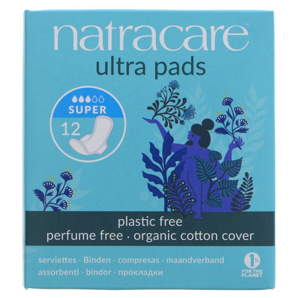 Natracare Super Sanitary Pad with Wings