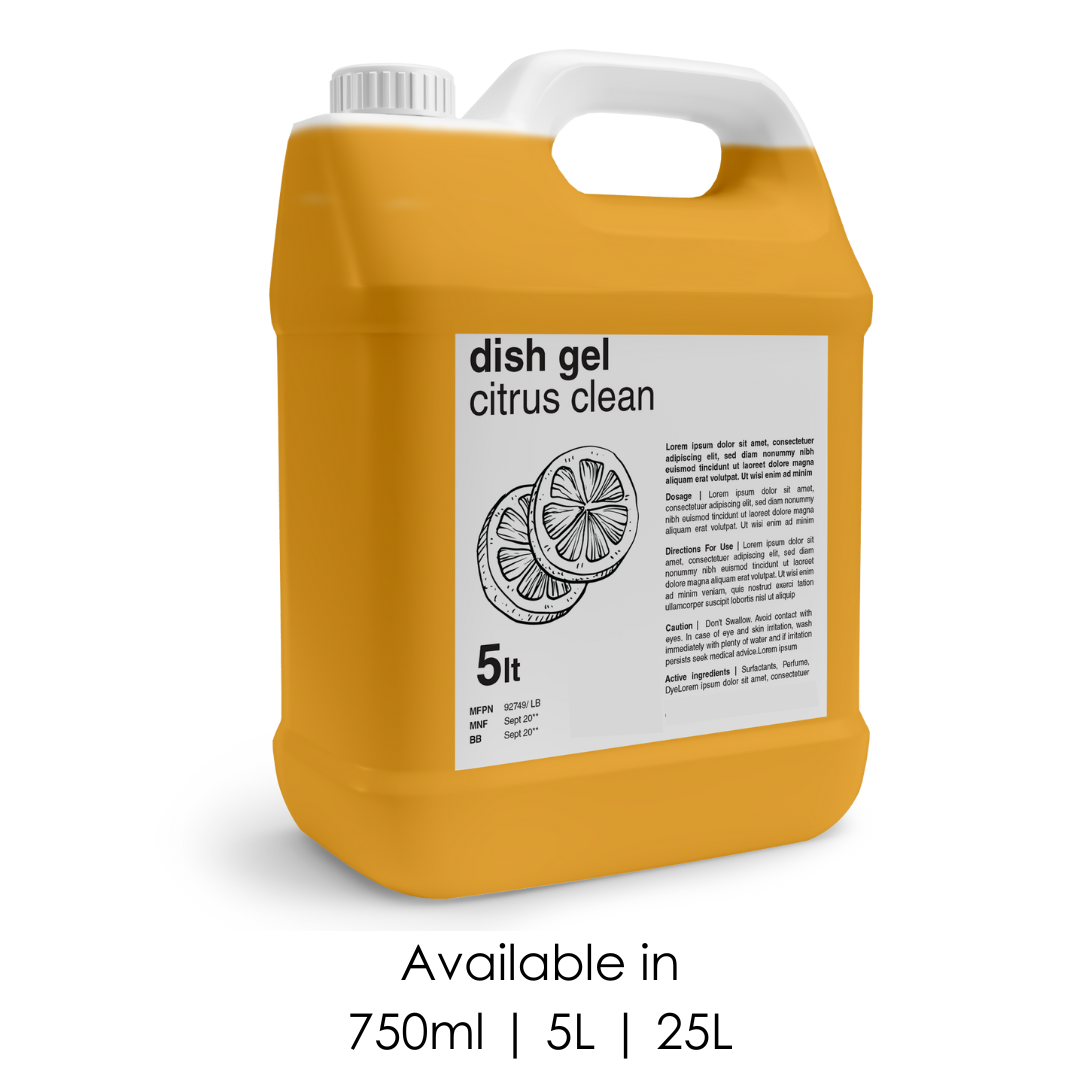 Dishwash Gel Citrus Clean (Orange) 5L