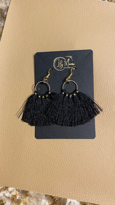 Black Fringe Earrings