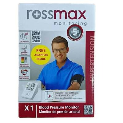 ROSSMAX BLOOD PRESSURE MONITOR X1 (FREE ADAPTER) ROSSMAX BLOOD PRESSURE MONITOR X1 (FREE ADAPTER)