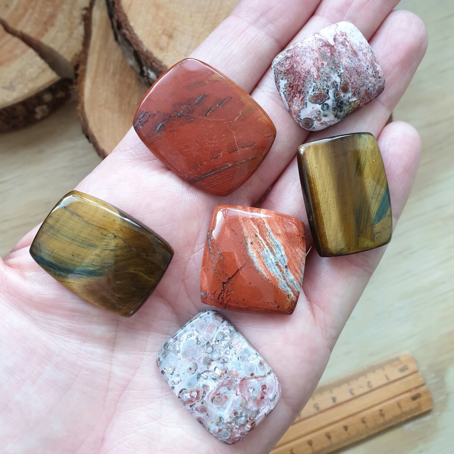6 x Mixed Cabochon Lot / Pendant Lot for jewelry making or diy craft projects 45gr