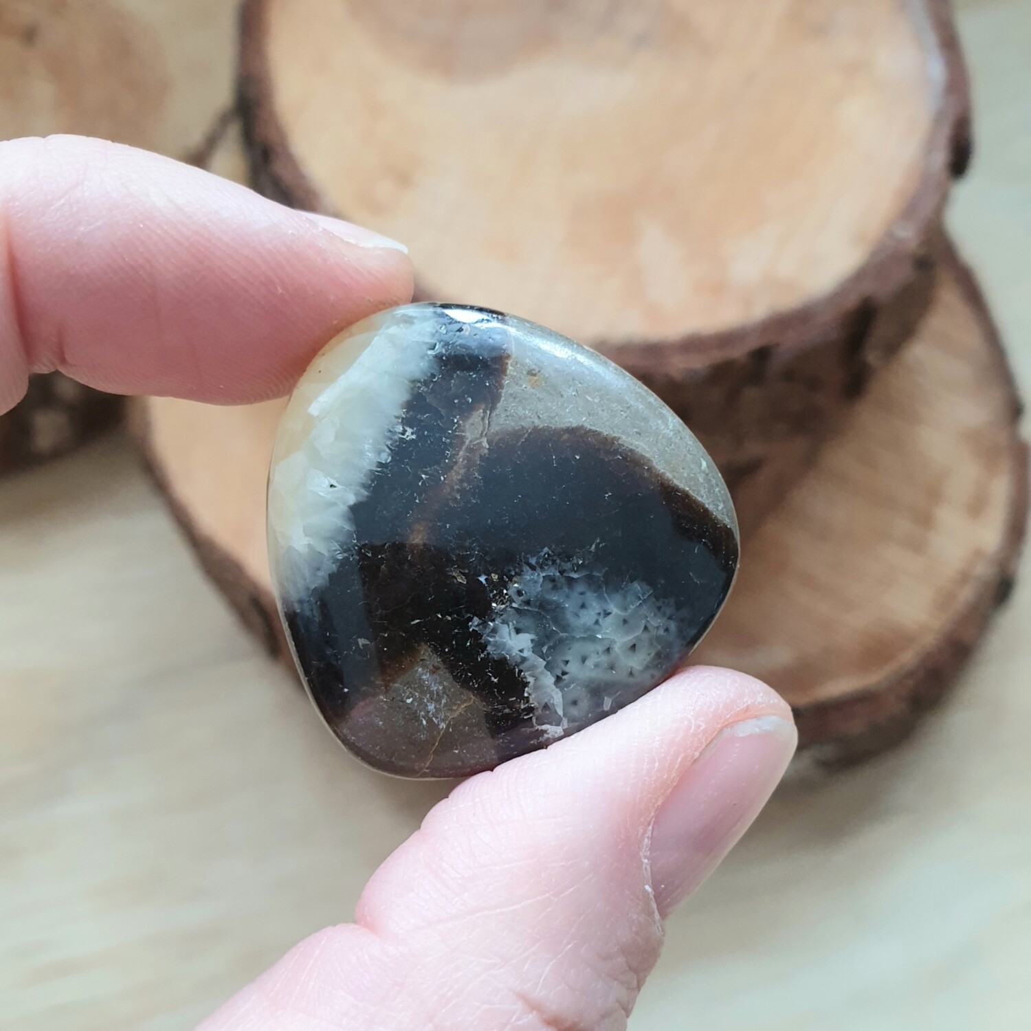 Septarian Cabochon / Pendant for jewelry making or diy craft projects 9.7gr