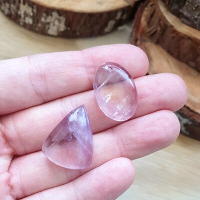 2 x Ametrine Top Drilled Cabochon Lot / Pendant Lot for jewelry making or diy craft projects 9.7gr