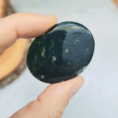 Moss Agate Cabochon / Pendant for jewelry making or diy craft projects 14.6gr