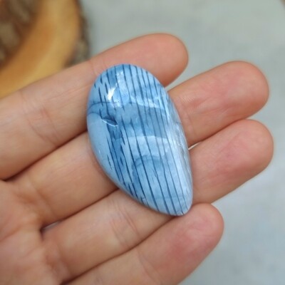 Andean Blue Lace Opal Cabochon / Pendant for jewelry making or diy craft projects 11.6gr