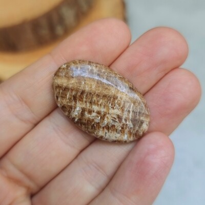 Brown Aragonite Cabochon for jewelry making or diy craft projects 7.6gr