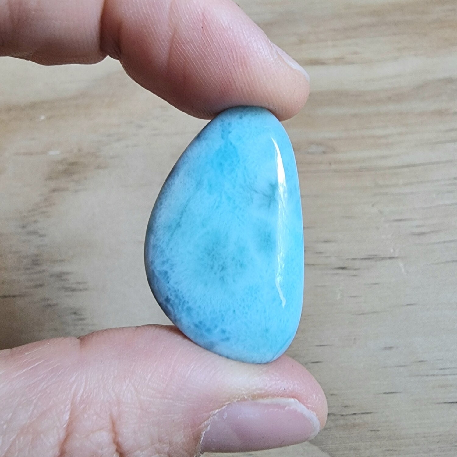 Larimar Cabochon/ Pendant for jewelry making or diy craft projects 9.5gr