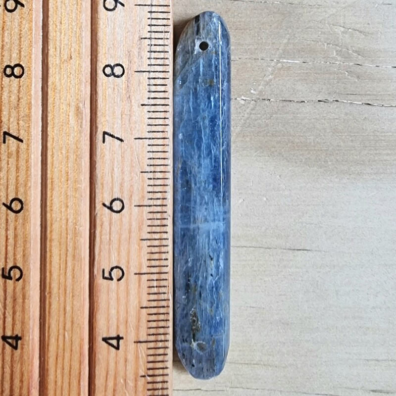 Blue Kyanite double end drilled Pendant for jewelry making or diy craft projects 6.1gr