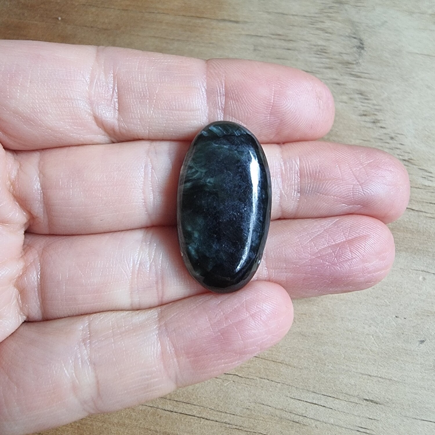 Seraphinite Russian Cabochon / Pendant for jewelry making or diy craft projects 5.5gr