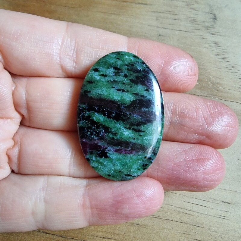 Ruby Zoisite Cabochon / Pendant for jewelry making or diy craft projects 15.3gr