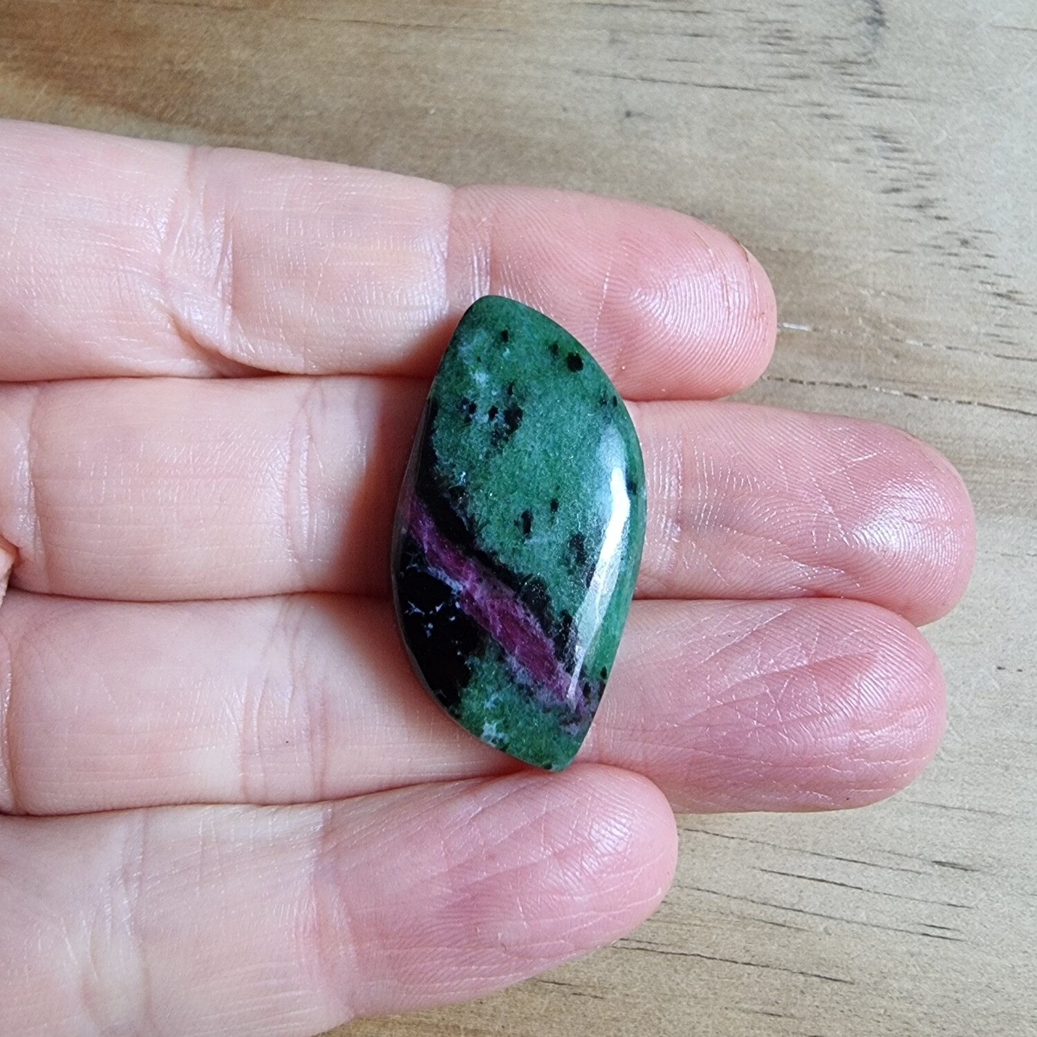 Ruby Zoisite Cabochon / Pendant for jewelry making or diy craft projects 8.2gr