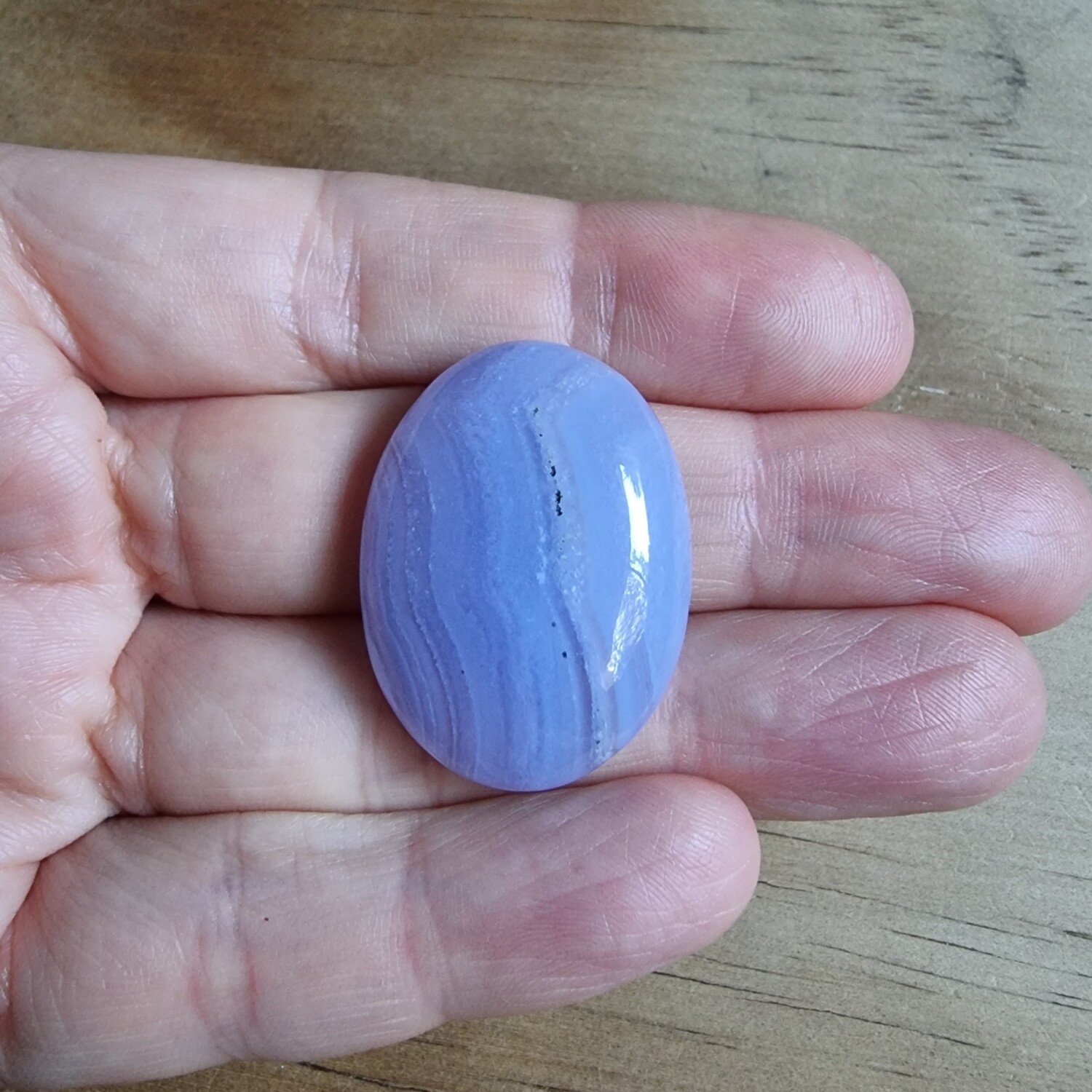 Blue Lace Agate Cabochon / Pendant for jewelry making or diy craft projects 10.5gr