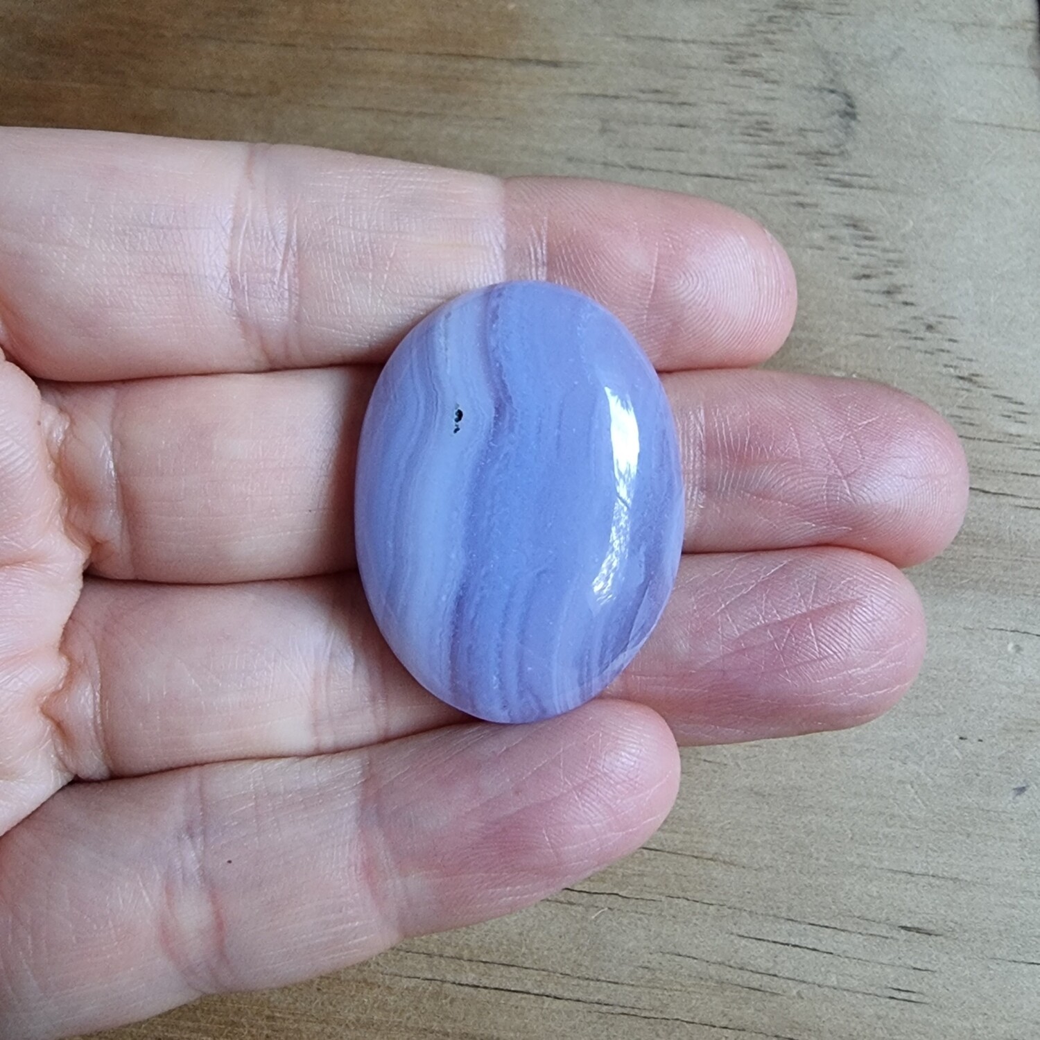 Blue Lace Agate Cabochon / Pendant for jewelry making or diy craft projects 11.3gr
