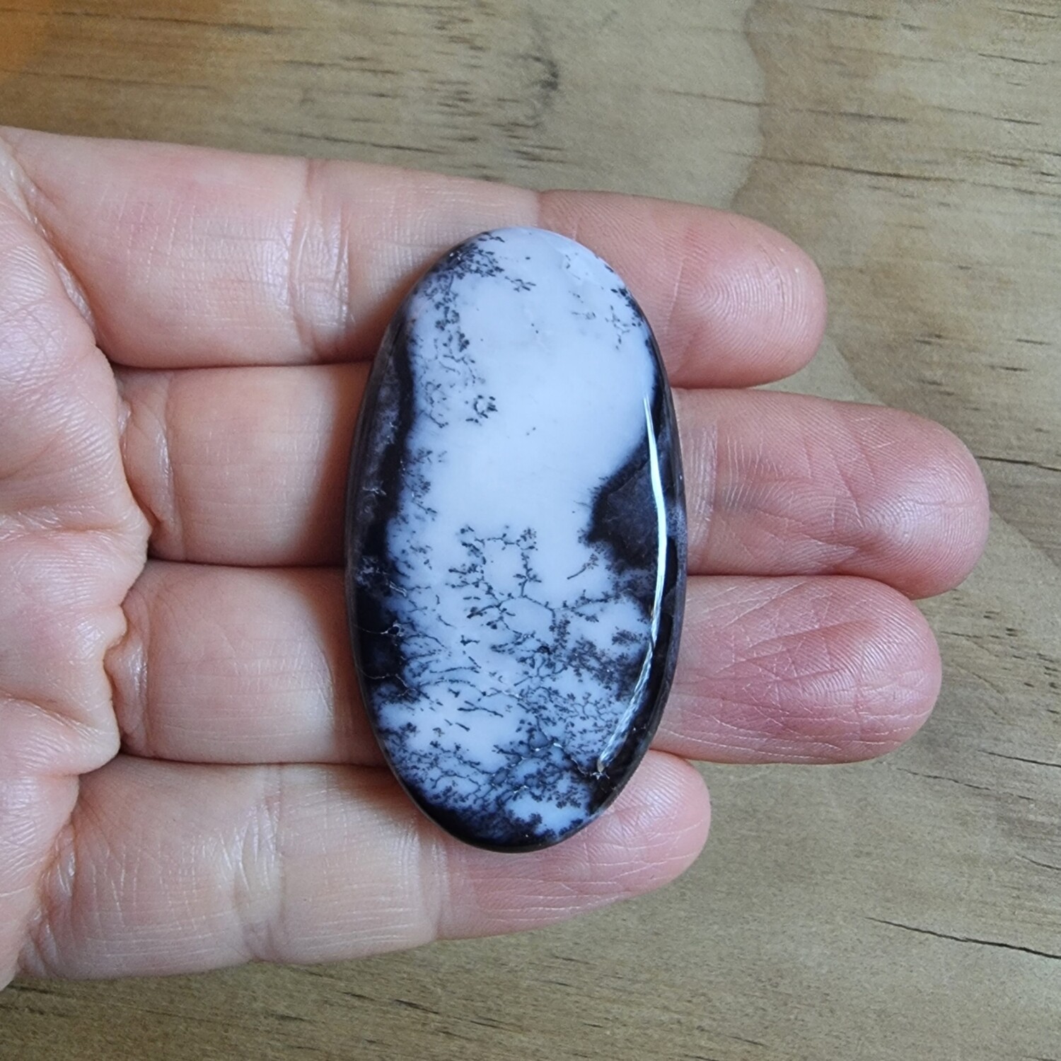 Dendrite Agate Cabochon / Pendant for jewelry making or diy craft projects 18.2gr