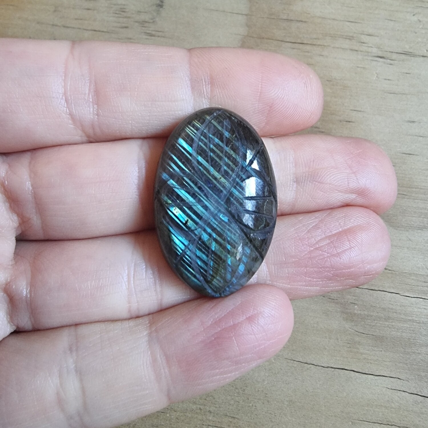 Carved Labradorite Cabochon / Pendant for jewelry making or diy craft projects 10.8gr