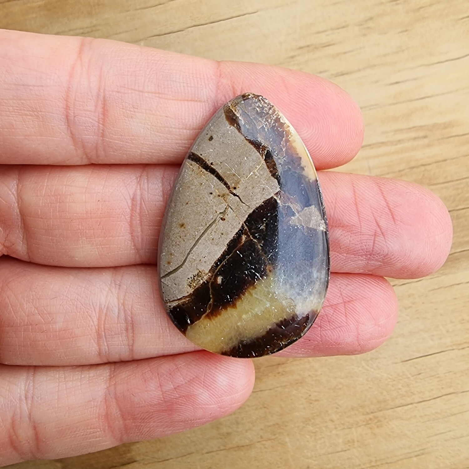 Septarian Cabochon / Pendant for jewelry making or diy craft projects 9.6gr