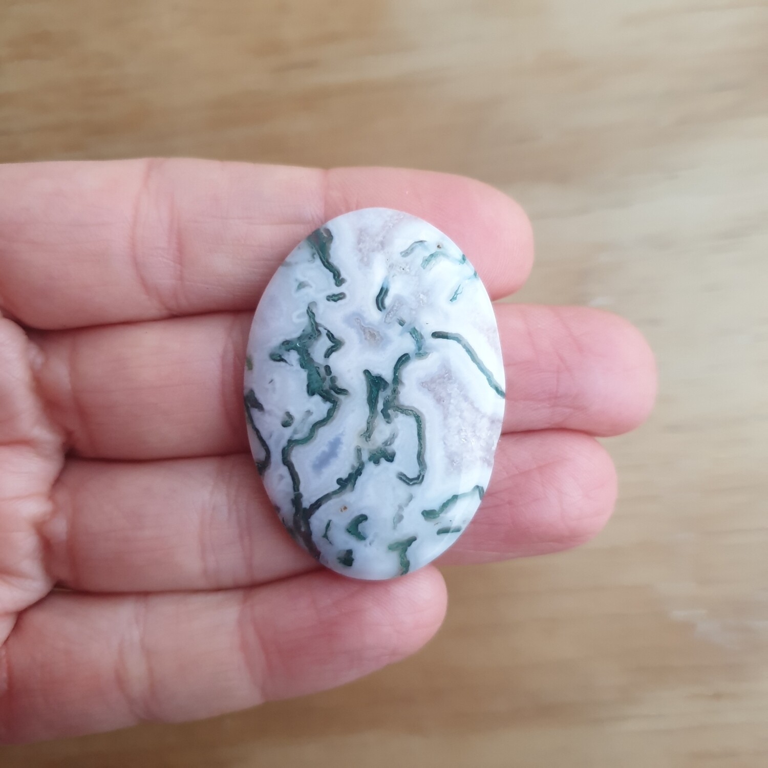 Tree Agate Cabochon / Pendant for jewelry making or diy craft projects 13.7gr