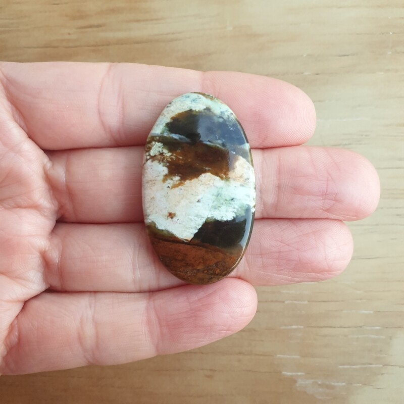 Chrome Chalcedony Cabochon / Pendant for jewelry making or diy craft projects 9.6gr