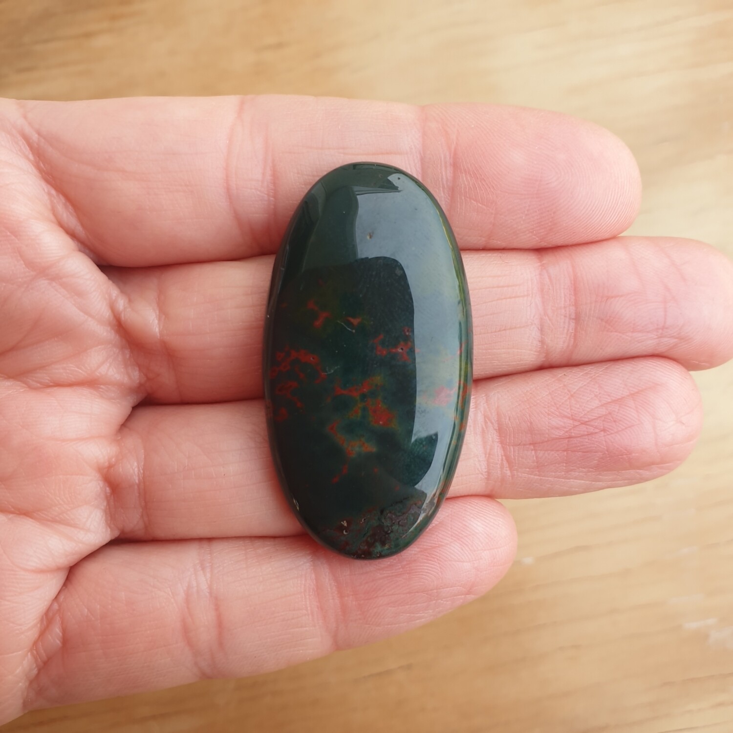 Bloodstone Cabochon / Pendant for jewelry making or diy craft projects 12.6gr