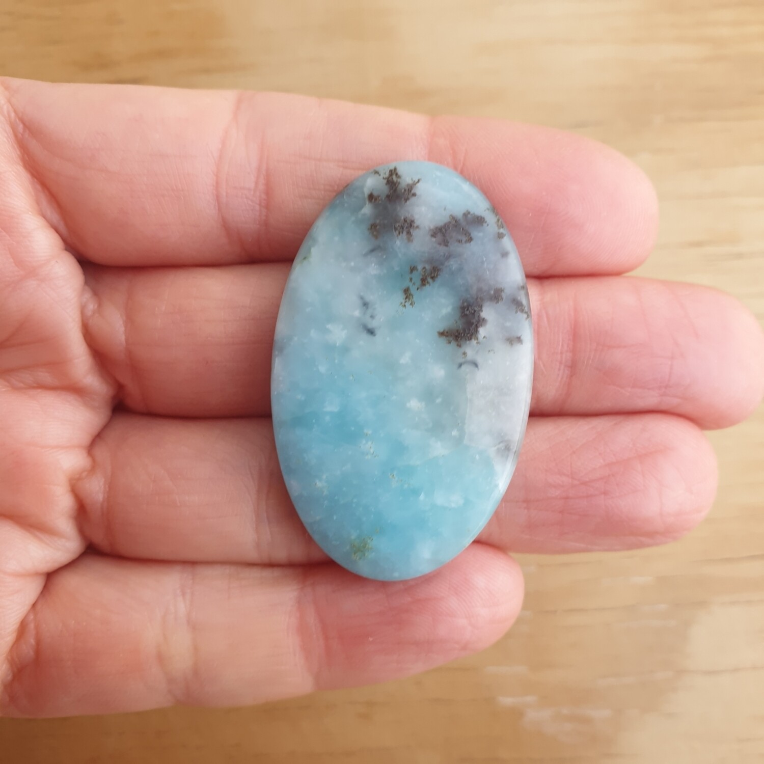 Hemimorphite Cabochon / Pendant for jewelry making or diy craft projects 13.8gr