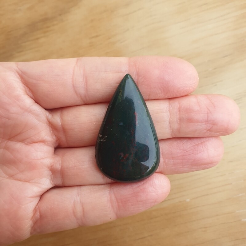 Bloodstone Cabochon / Pendant for jewelry making or diy craft projects 11.3gr