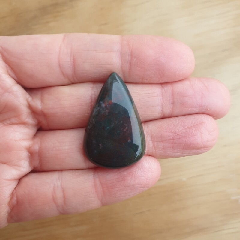 Bloodstone Cabochon / Pendant for jewelry making or diy craft projects 8.6gr