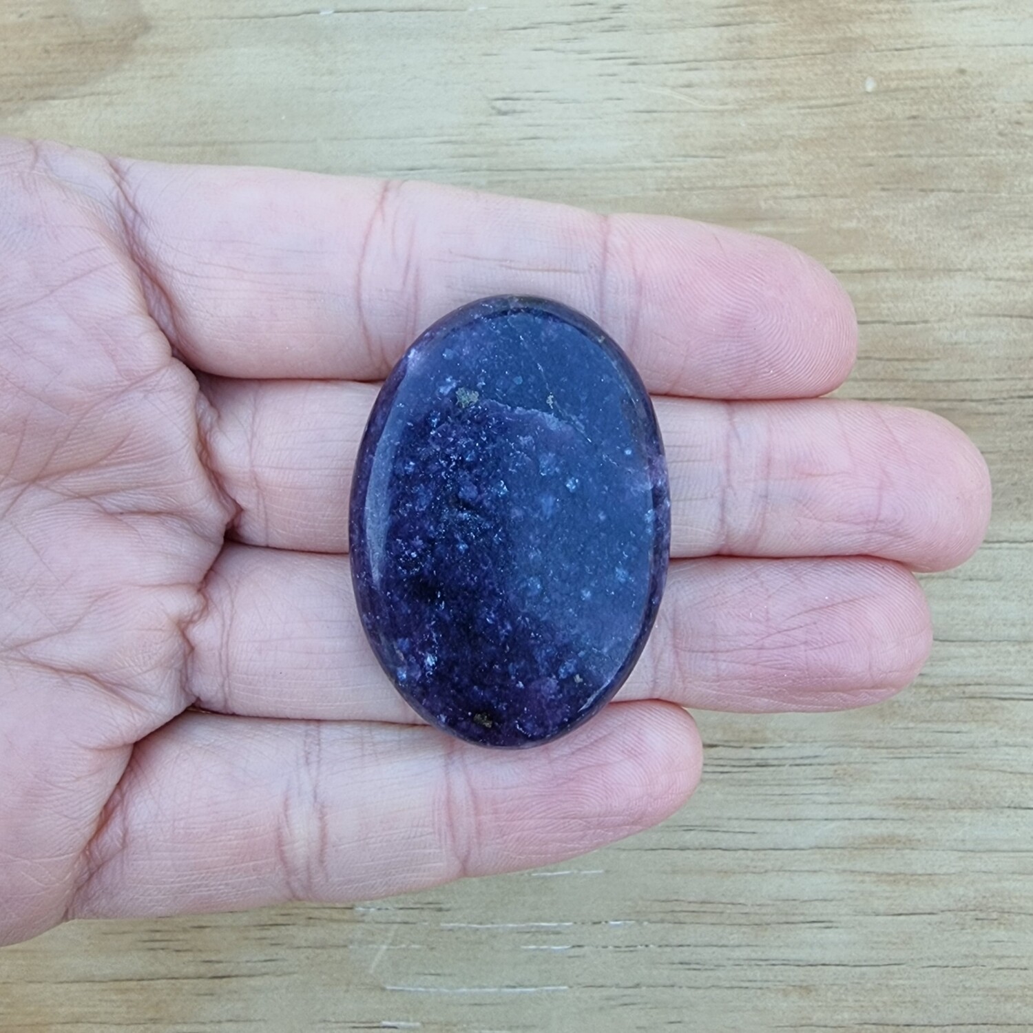Lepidolite Cabochon / Pendant for jewelry making or diy craft projects 17gr