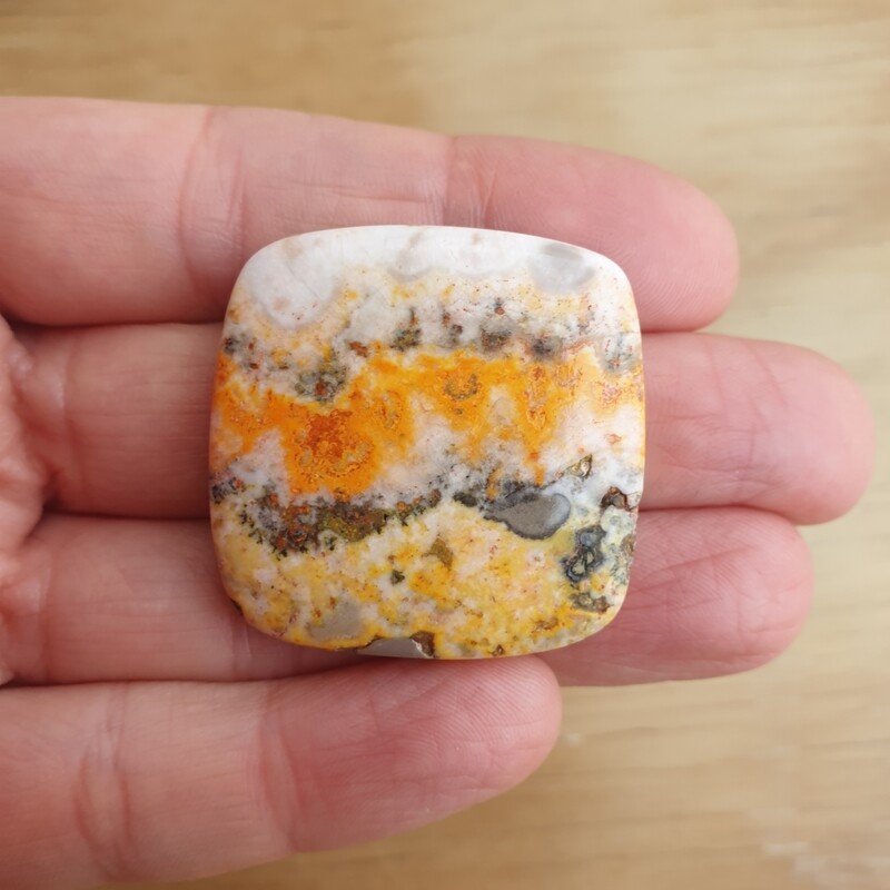 Bumblebee Jasper Cabochon / Pendant for jewelry making or diy craft projects 18.3gr