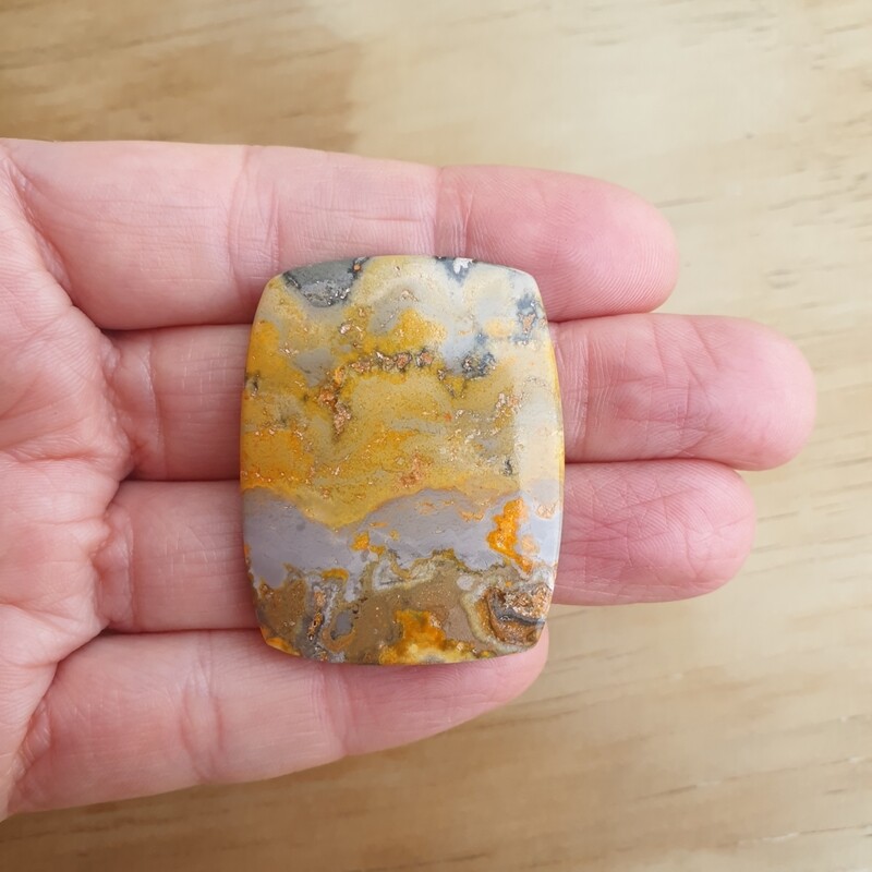 Bumblebee Jasper Cabochon / Pendant for jewelry making or diy craft projects 14.8gr