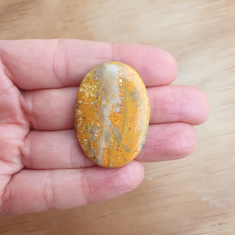 Bumblebee Jasper Cabochon / Pendant for jewelry making or diy craft projects 11.5gr