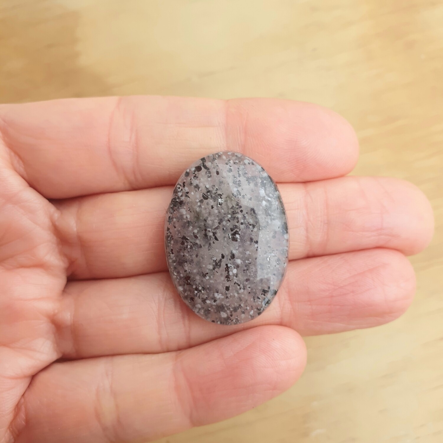 Black Sunstone Cabochon / Pendant for jewelry making or diy craft projects 9.7gr