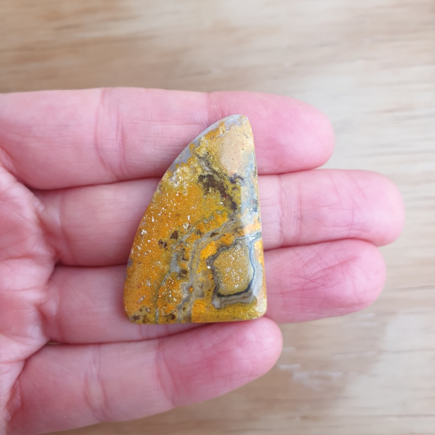 Bumblebee Jasper Cabochon / Pendant for jewelry making or diy craft projects 9.4gr