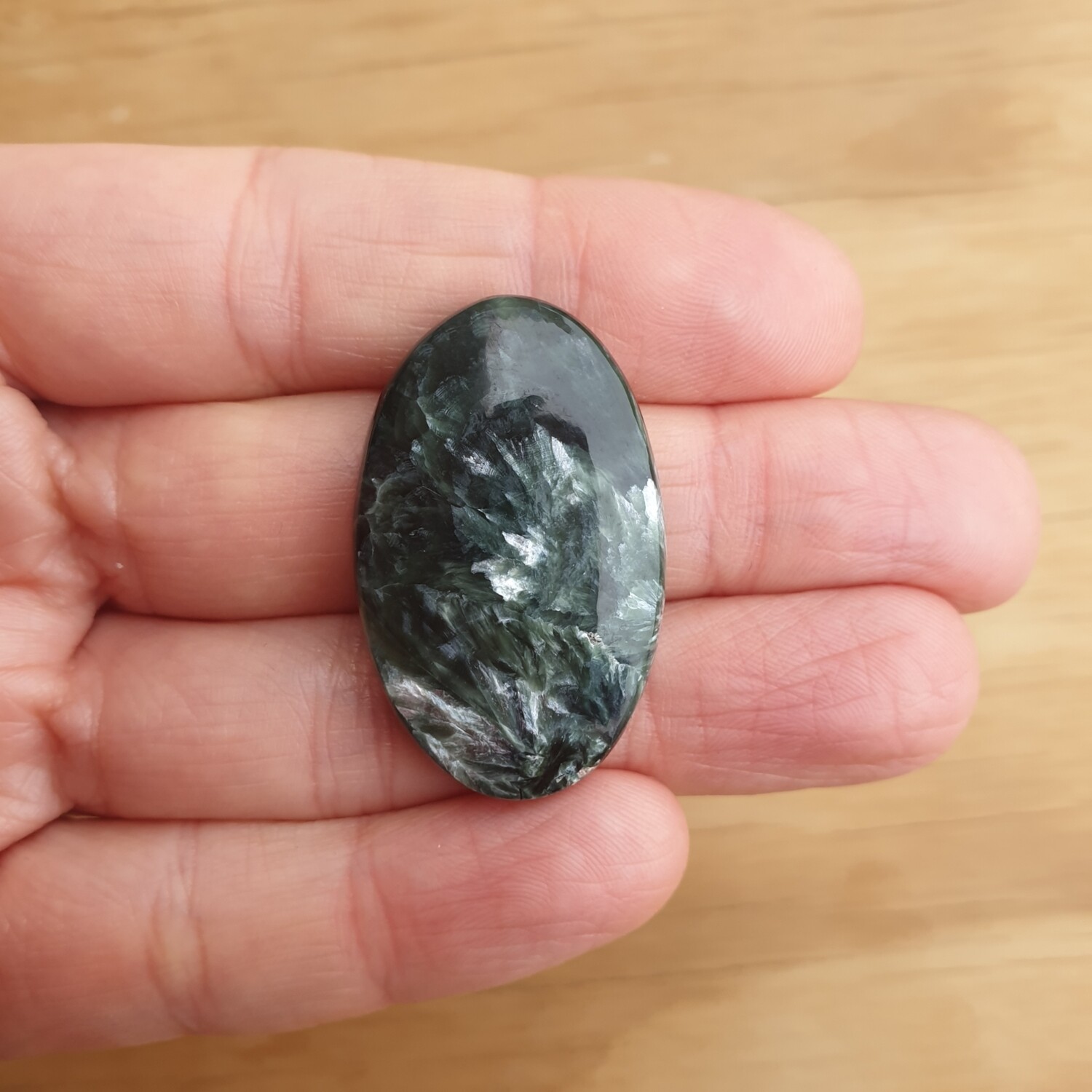 Seraphinite Cabochon / Pendant for jewelry making or diy craft projects 9.7gr