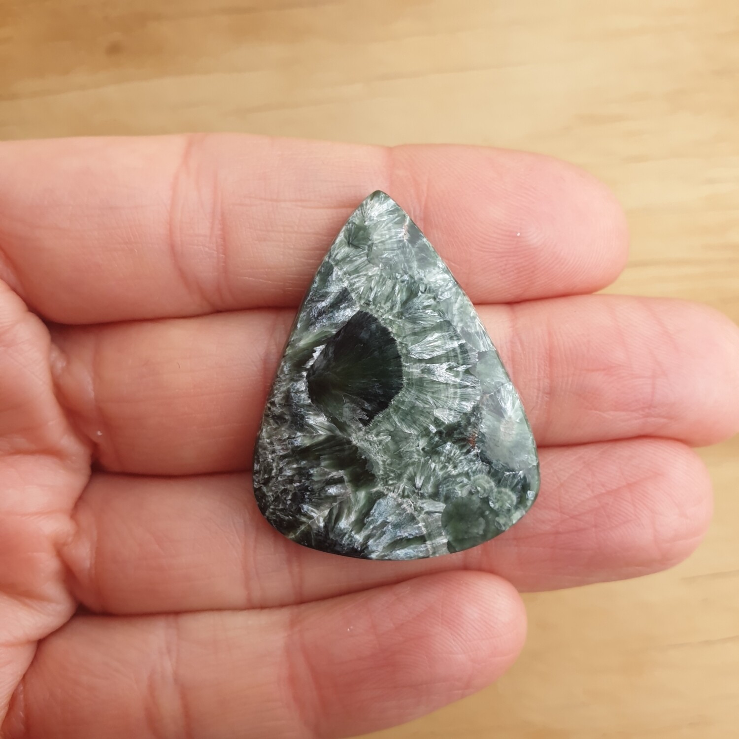 Seraphinite Cabochon / Pendant for jewelry making or diy craft projects 8.8gr