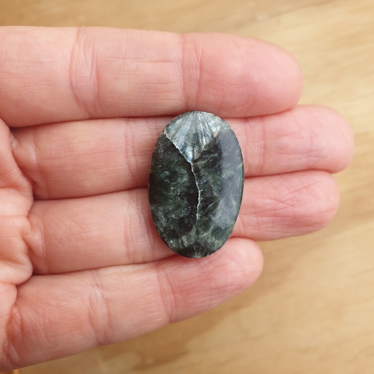 Seraphinite Cabochon / Pendant for jewelry making or diy craft projects 4.8gr