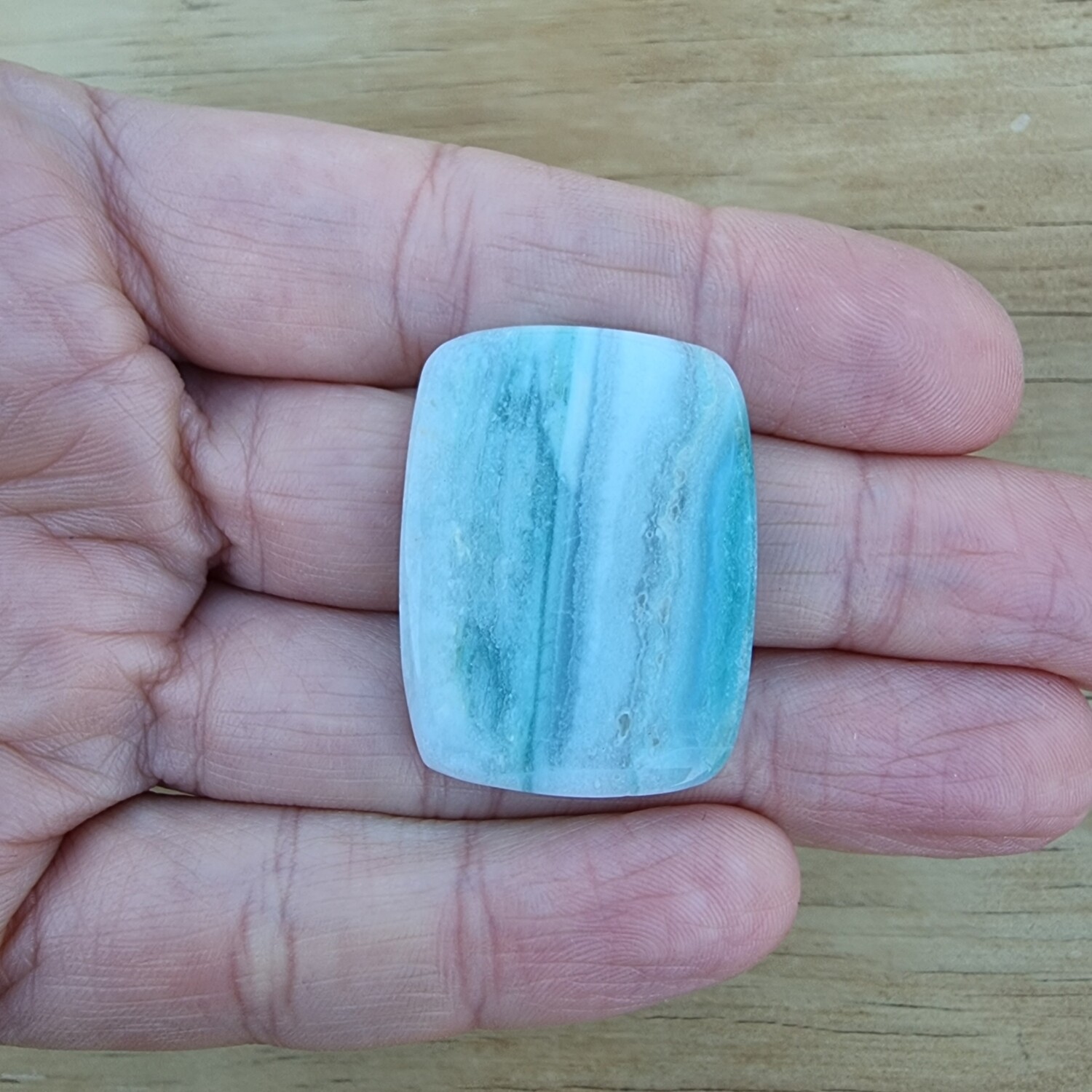 Green Agate Cabochon / Pendant for jewelry making or diy craft projects 7.5gr