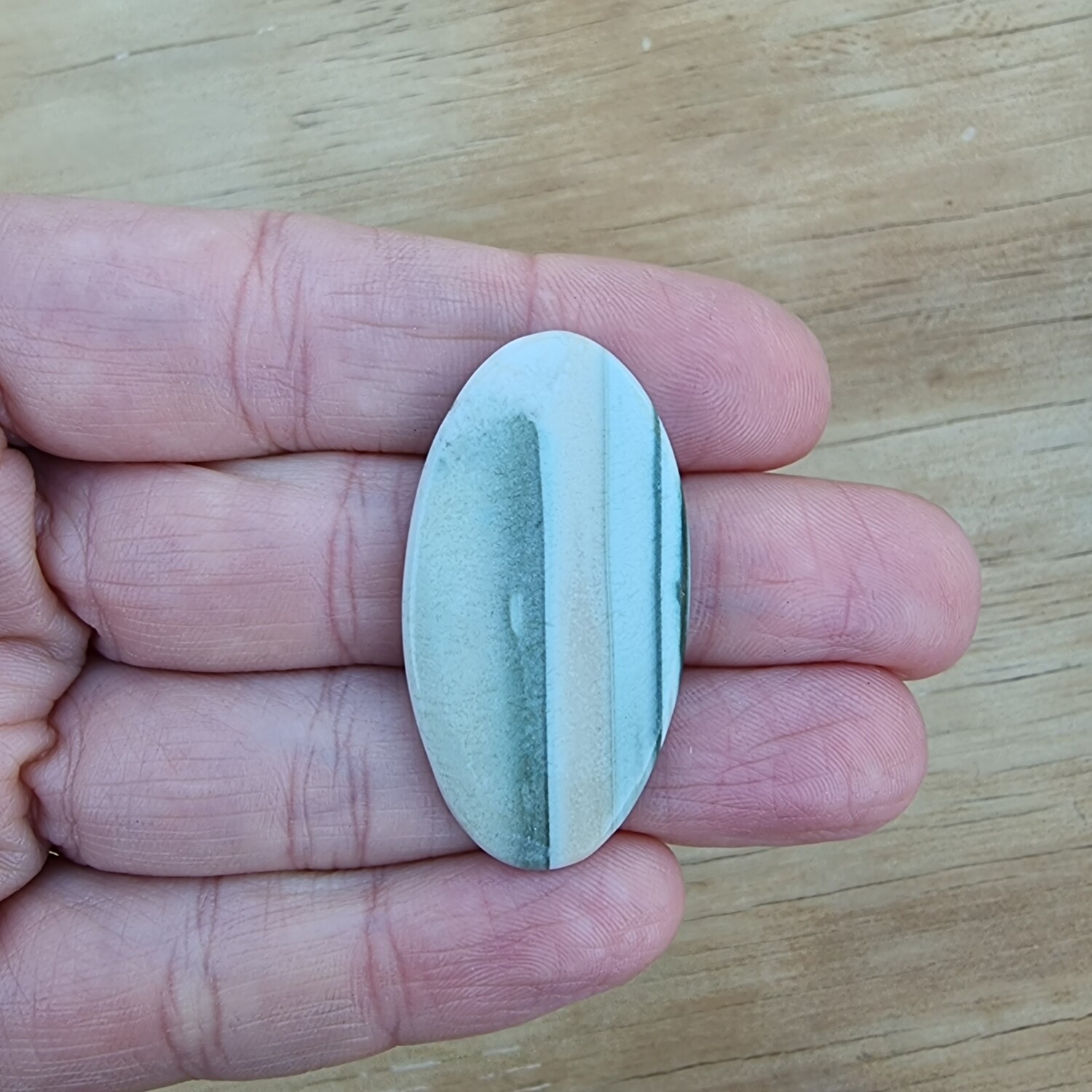 Green Agate Cabochon / Pendant for jewelry making or diy craft projects 5.4gr