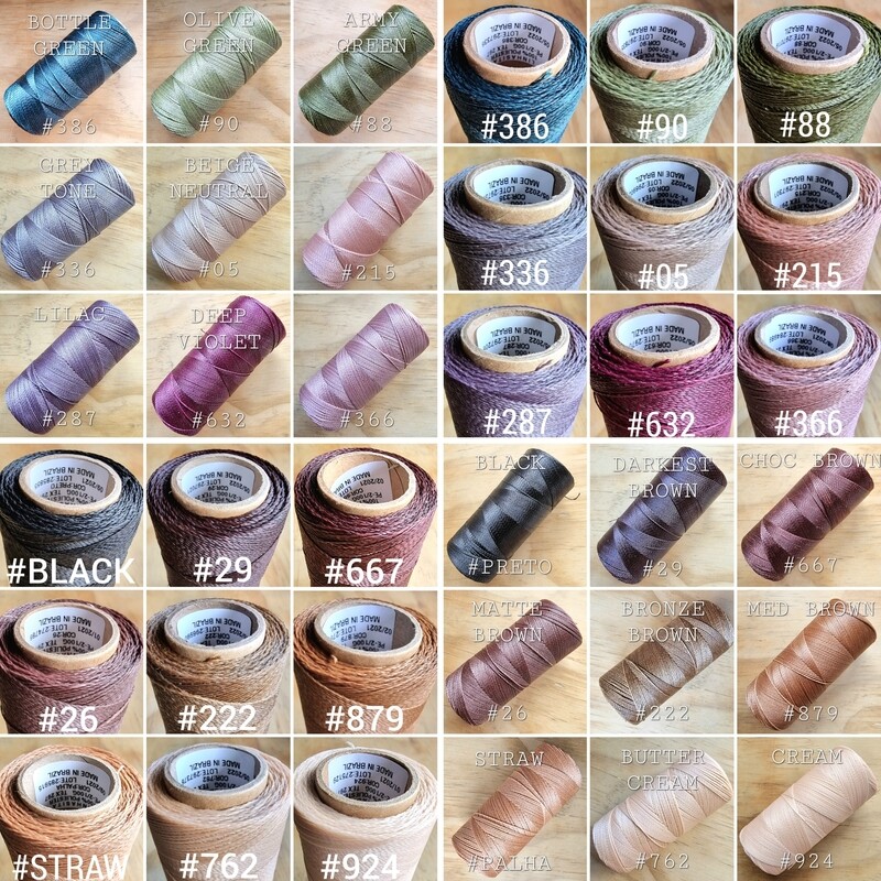0.5mm Linhasita Waxed Polyester Macrame Thread – Premium Quality, 330 Metres, Ideal for Jewelry Making